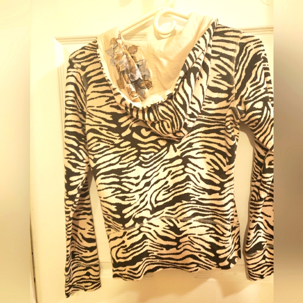Lucy Animal Print Zip up hoodie xs - Picture 2 of 3